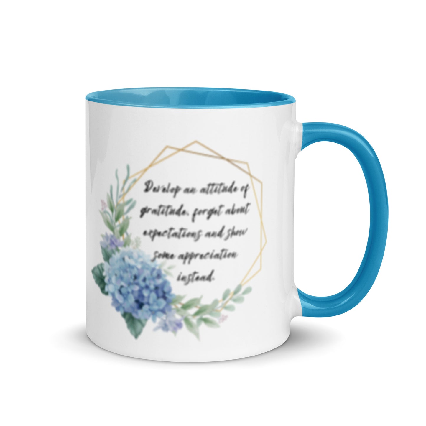 Taza de café con agradecimiento por las expectativas