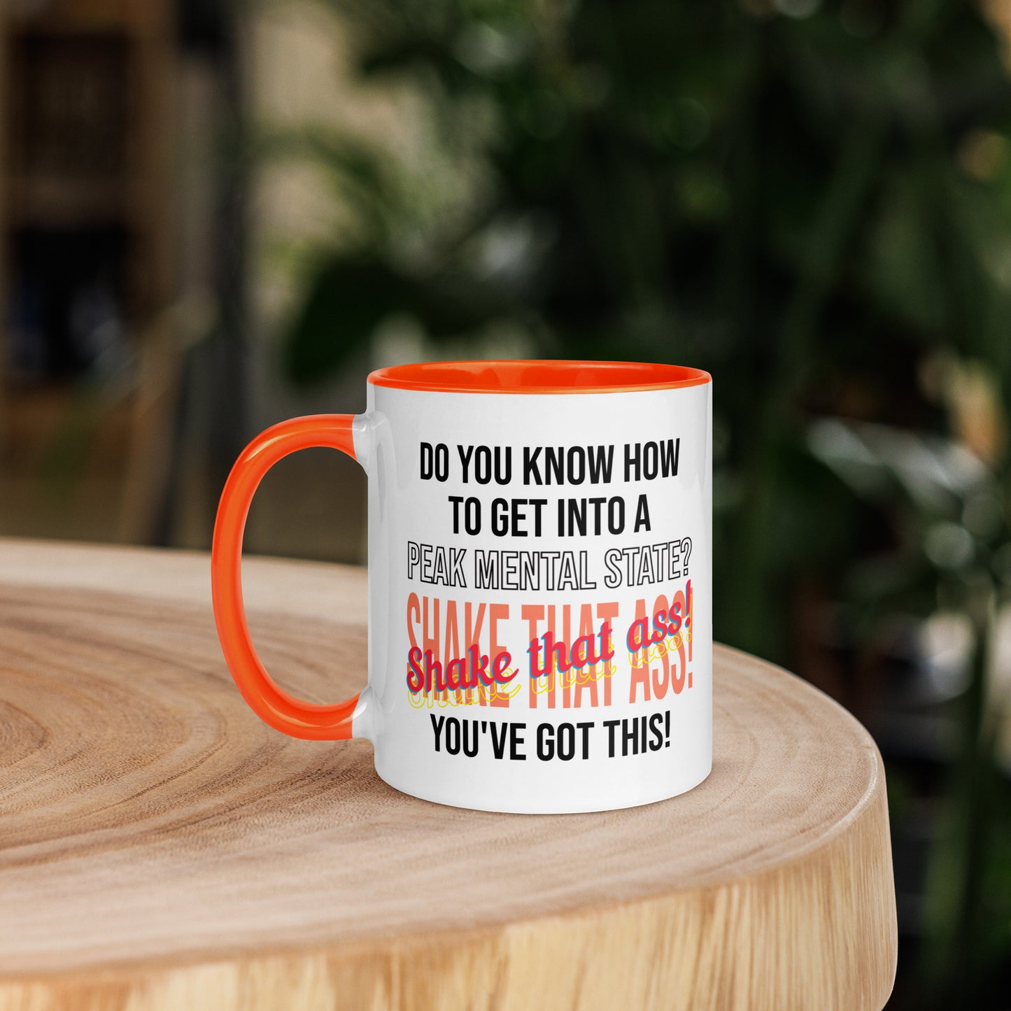 Taza de café Motivador del estado mental: Agitar, creer y triunfar