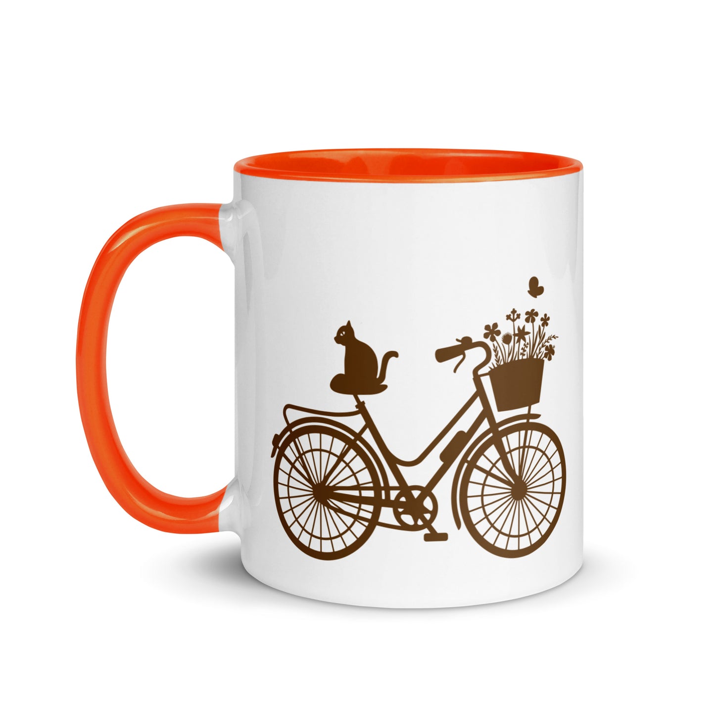 Whimsical Bike Ride: Feline Adventure Coffee Mug