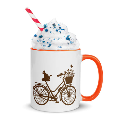 Whimsical Bike Ride: Feline Adventure Coffee Mug