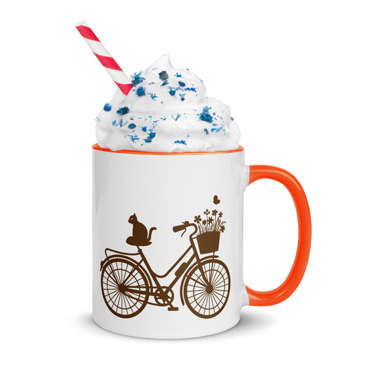 Taza de café Whimsical Bike Ride: Feline Adventure