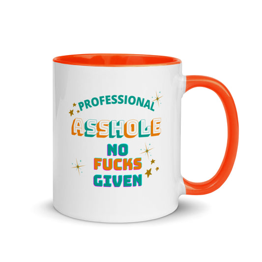 Taza de café divertida con diseño de gilipollas profesional | Cerámica, diseño colorido | Apta para lavavajillas y microondas