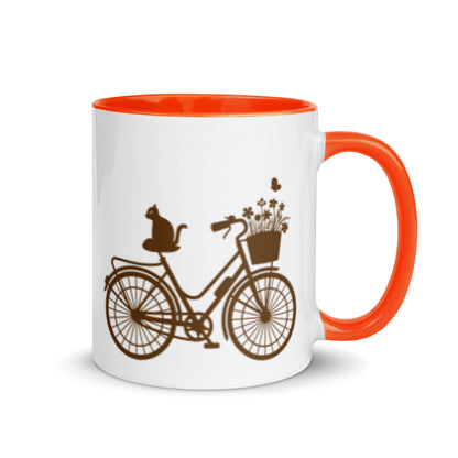 Whimsical Bike Ride: Feline Adventure Coffee Mug