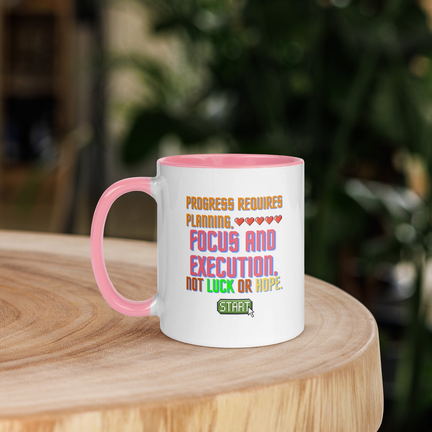 Taza de café Ejecución estratégica