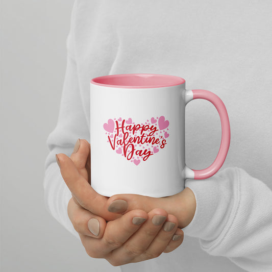 Taza de café con saludos sinceros para el día de San Valentín