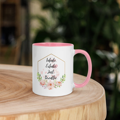 Taza de café inspiradora Serenity Sipper: Just Breathe