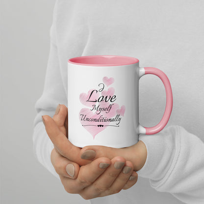 Taza de café con afirmación de amor propio