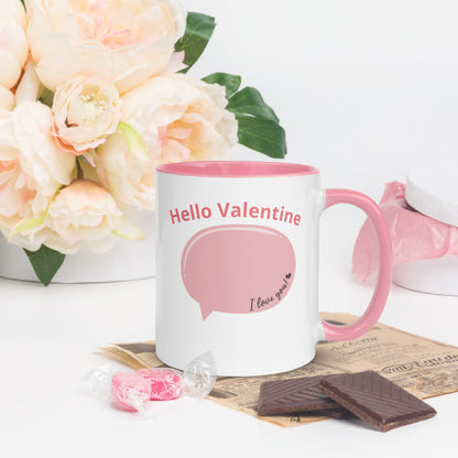 Love Declarations in Pink Speech Bubble Coffee Mug