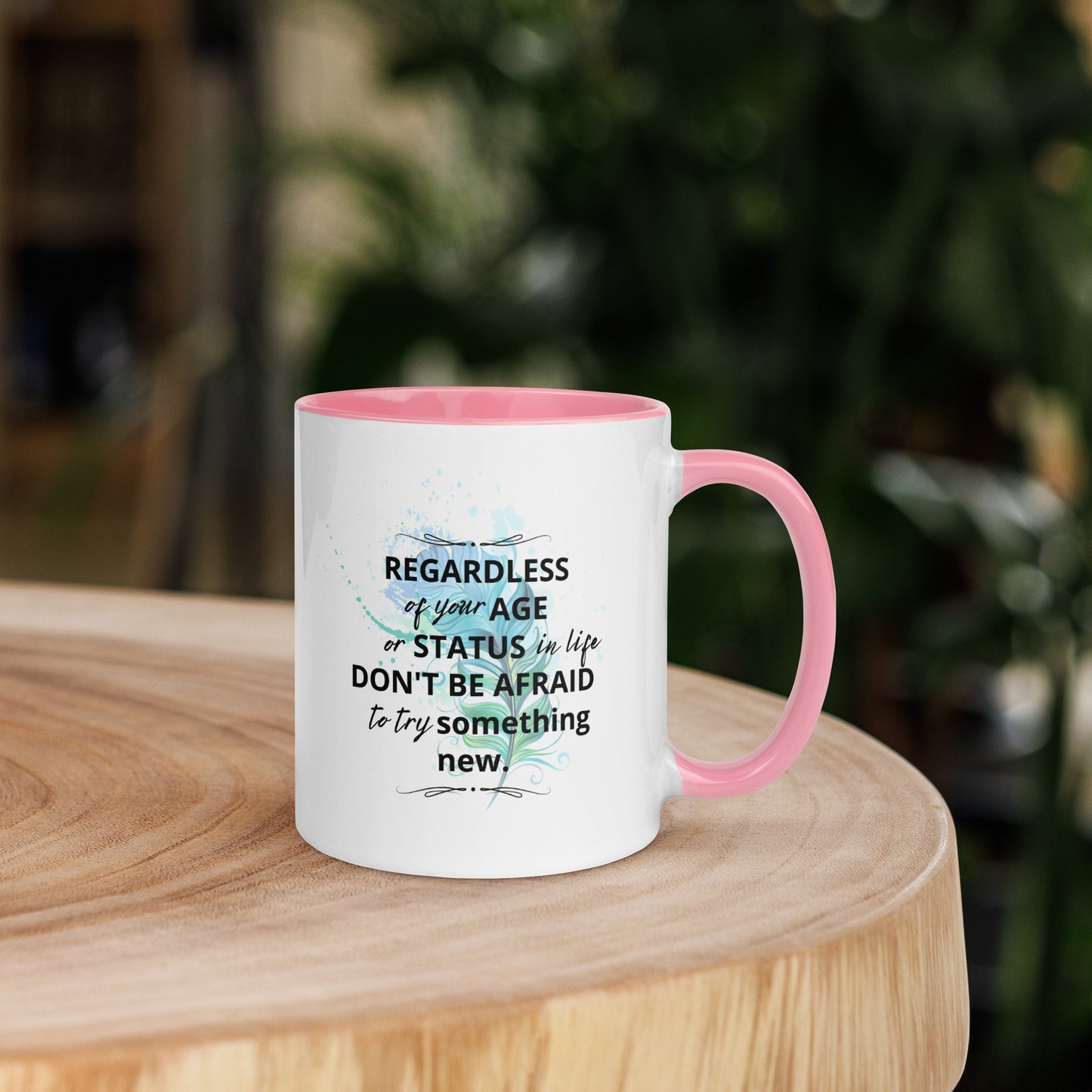 Taza de café inspiradora New Horizons: Abraza el cambio