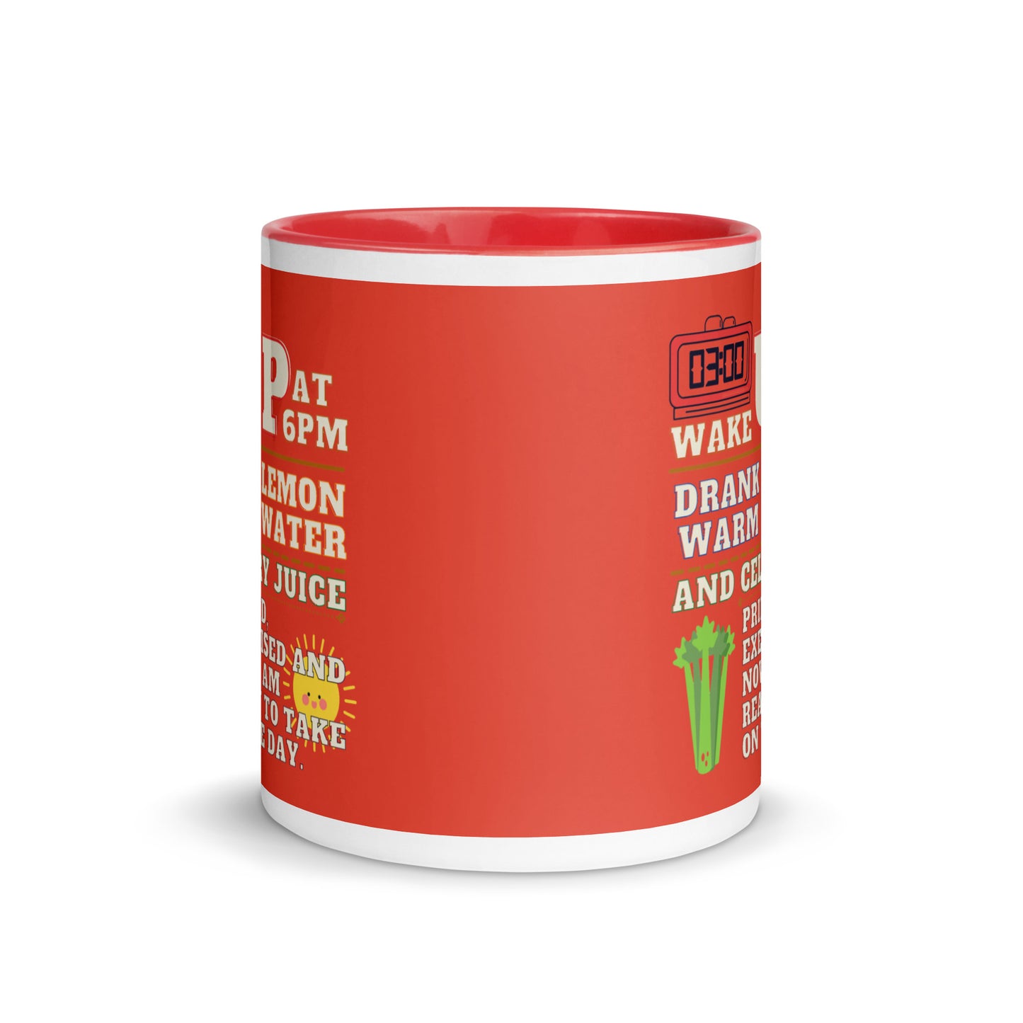 Ritual vespertino de empoderamiento: taza de café roja energizante para la noche