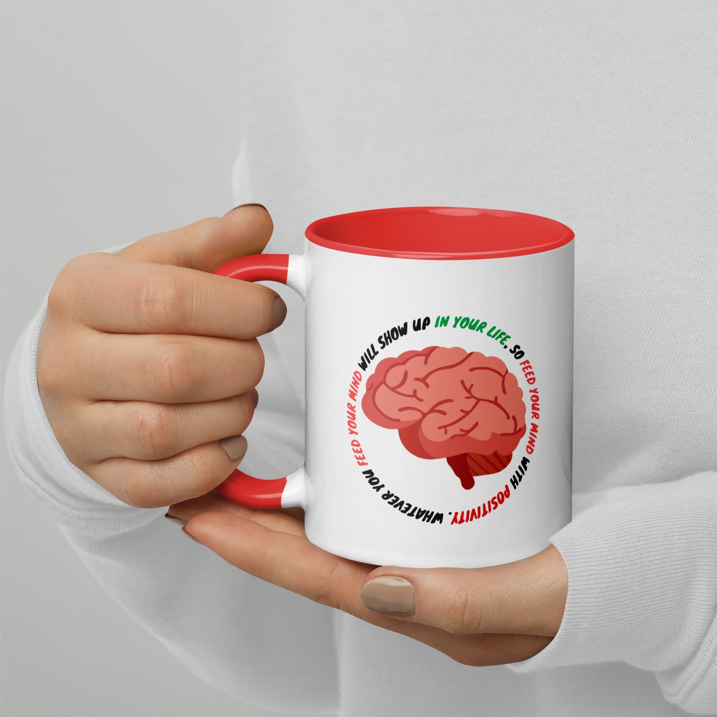 Taza de café con mentalidad positiva