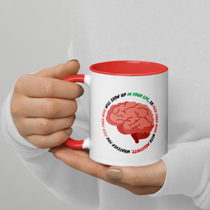 Taza de café con mentalidad positiva