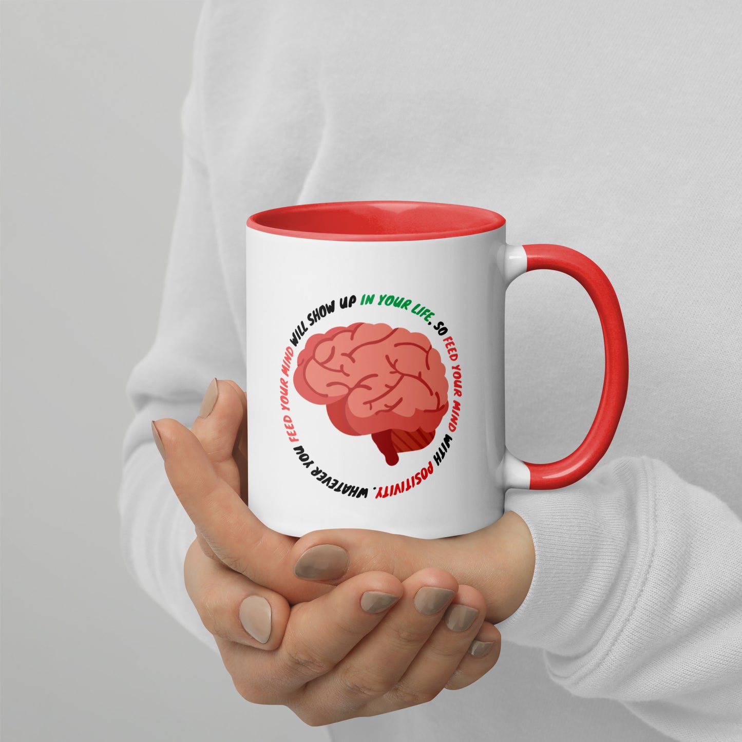 Taza de café con mentalidad positiva