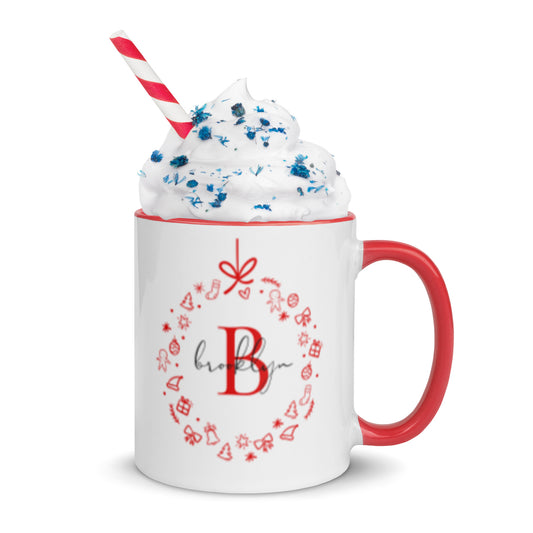 Taza de café con el mensaje inicial "Brooklyn Initial Delight" de Bespoke Christmas