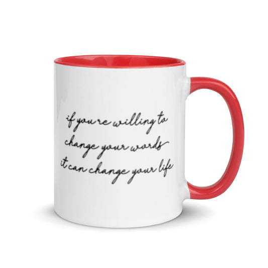 Taza de café con el poder de las palabras que te cambiará la vida