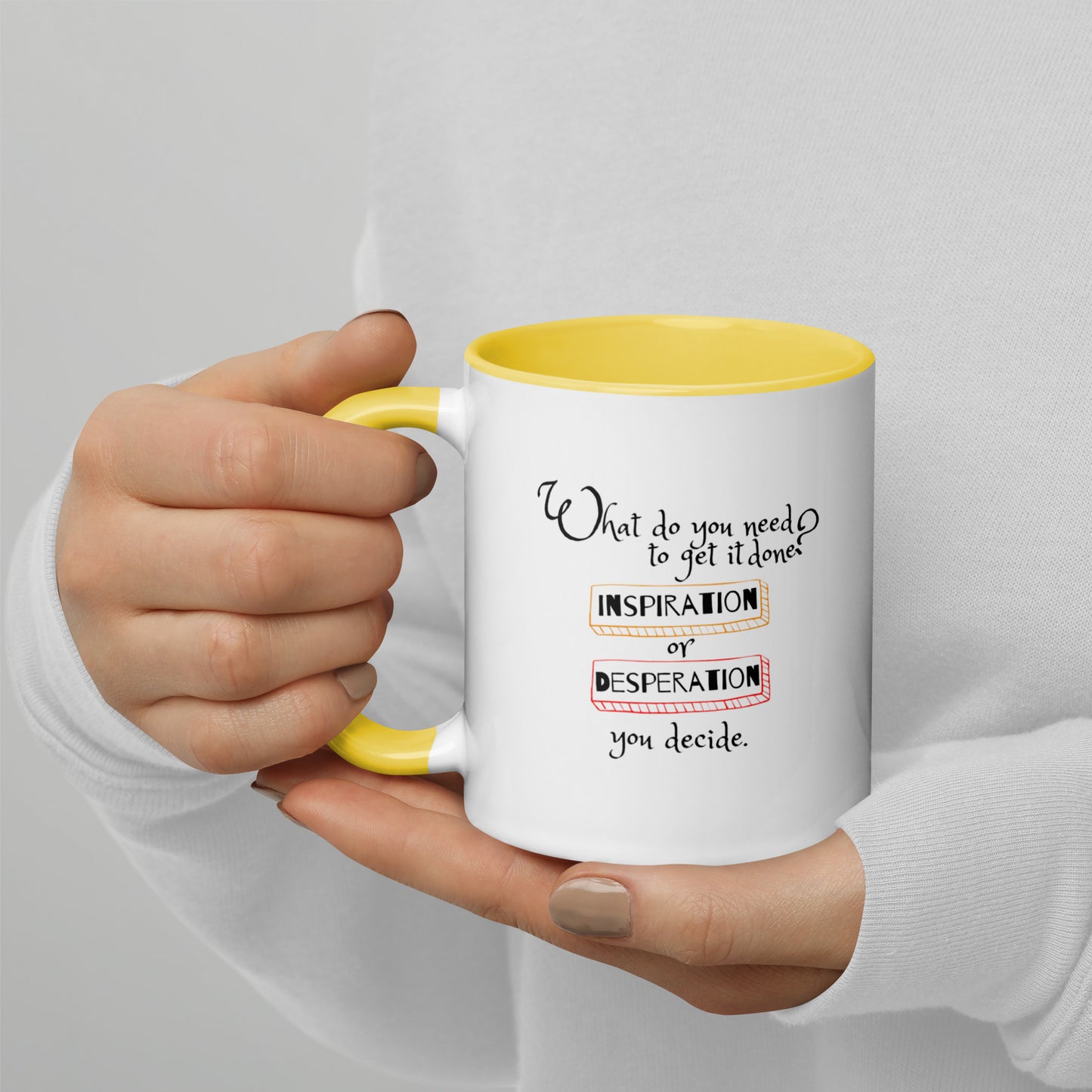 Inspiration vs. Desperation Java Jolt Mug