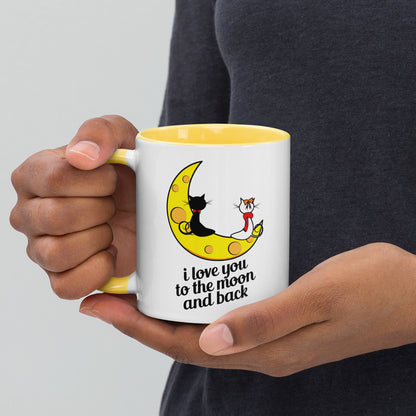 Love Beyond the Stars: Moonlit Feline Romance Coffee Mug