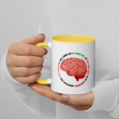 Taza de café con mentalidad positiva