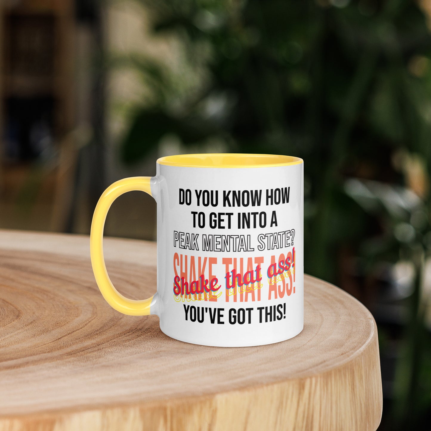 Motivation de l'état mental : tasse à café Shake, Believe, Succeed