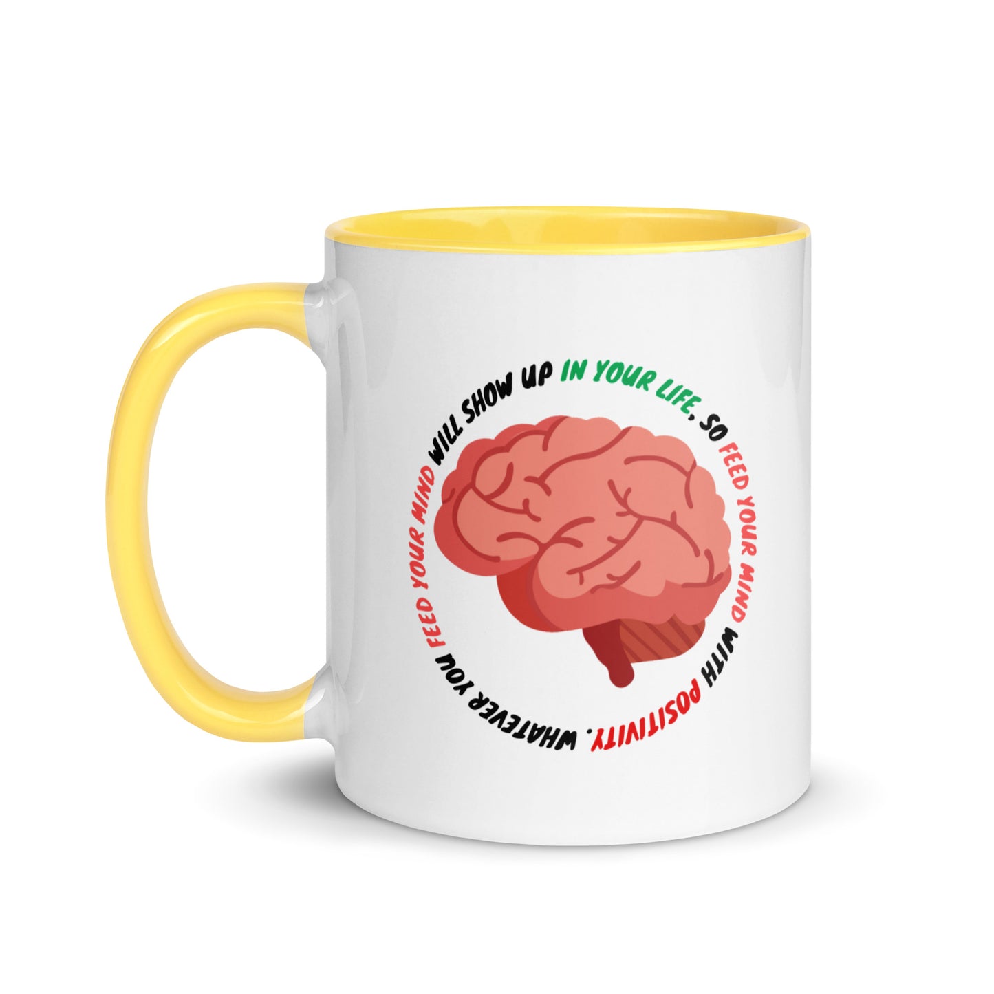 Taza de café con mentalidad positiva