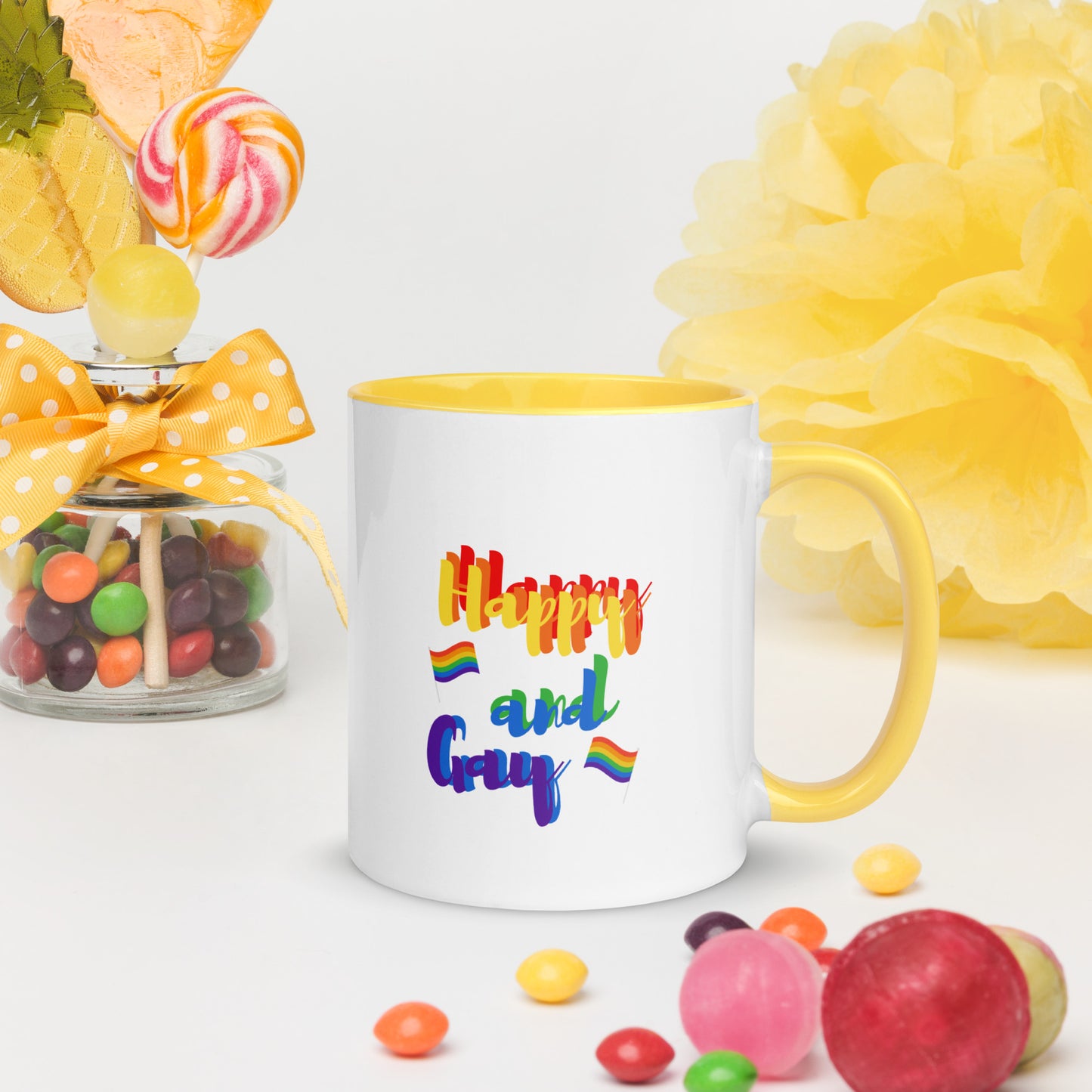 Taza de café con el mensaje "Orgullo alegre"