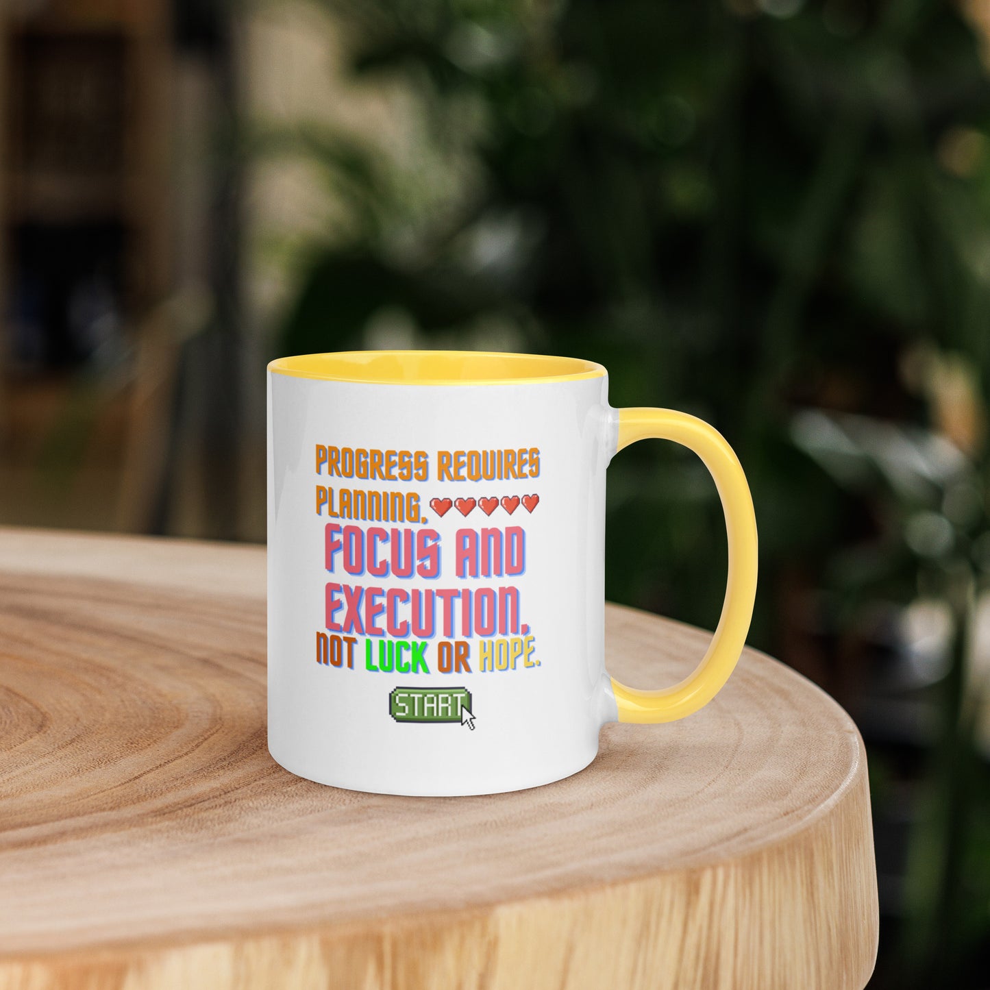 Taza de café Ejecución estratégica