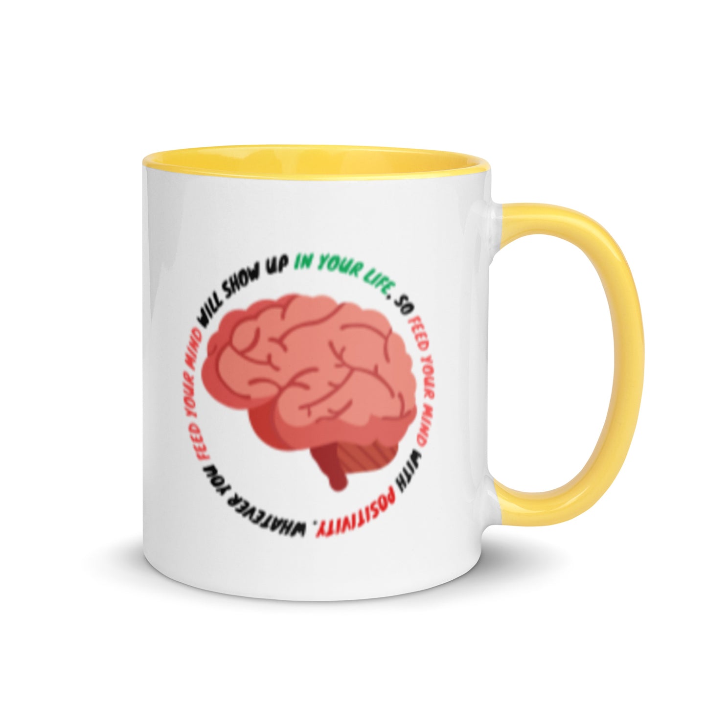 Taza de café con mentalidad positiva