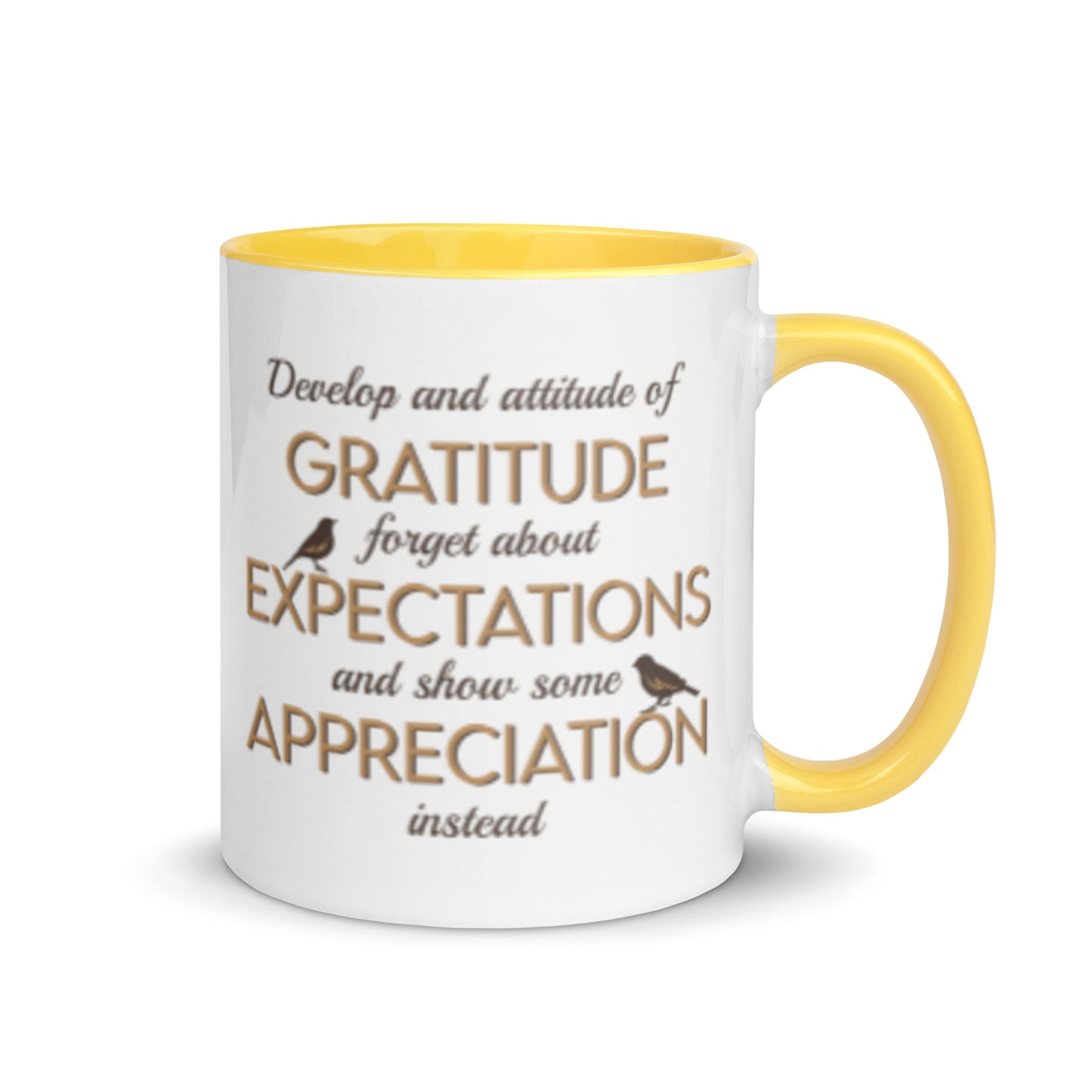 Tasse à café expresso avec attitude de gratitude et d'appréciation