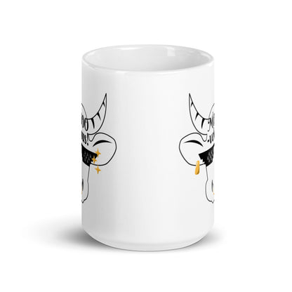 Taza de café blanca con forma de cabeza de vaca de MooVelous