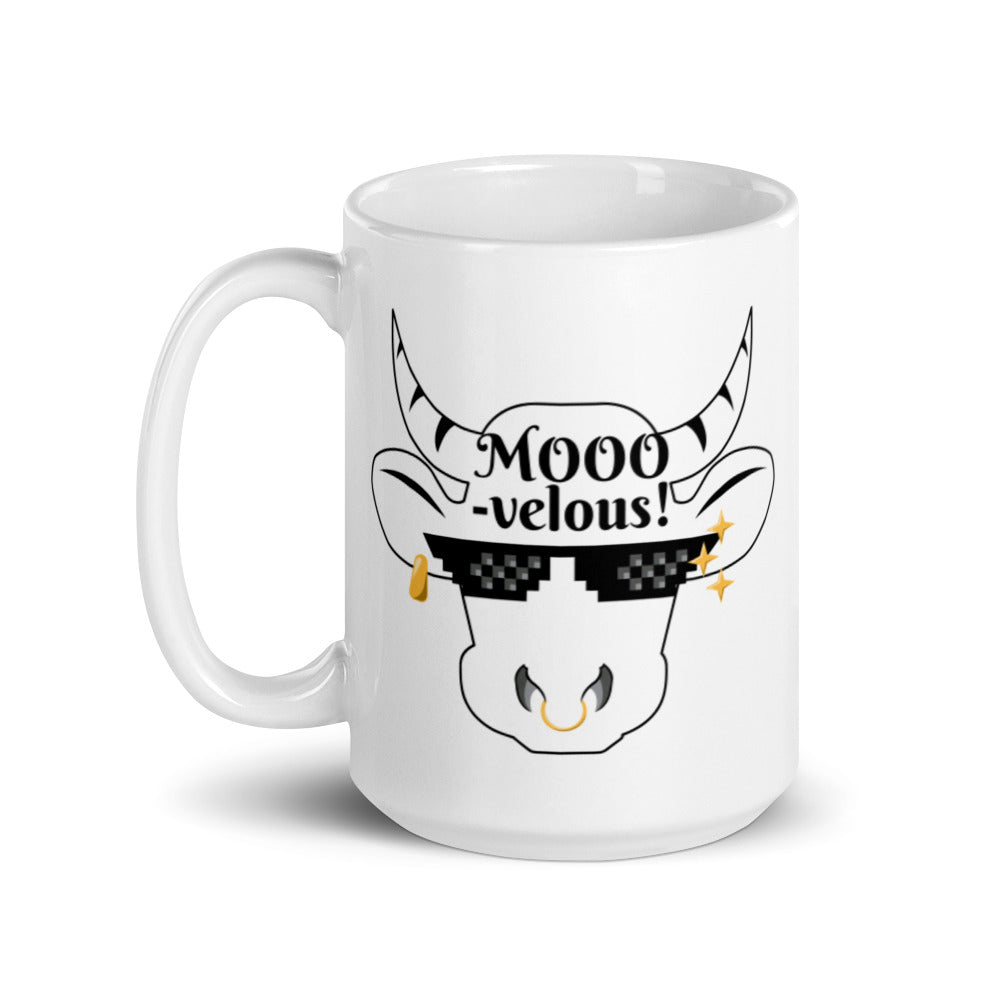 Tasse à café blanche à tête de vache MooVelous