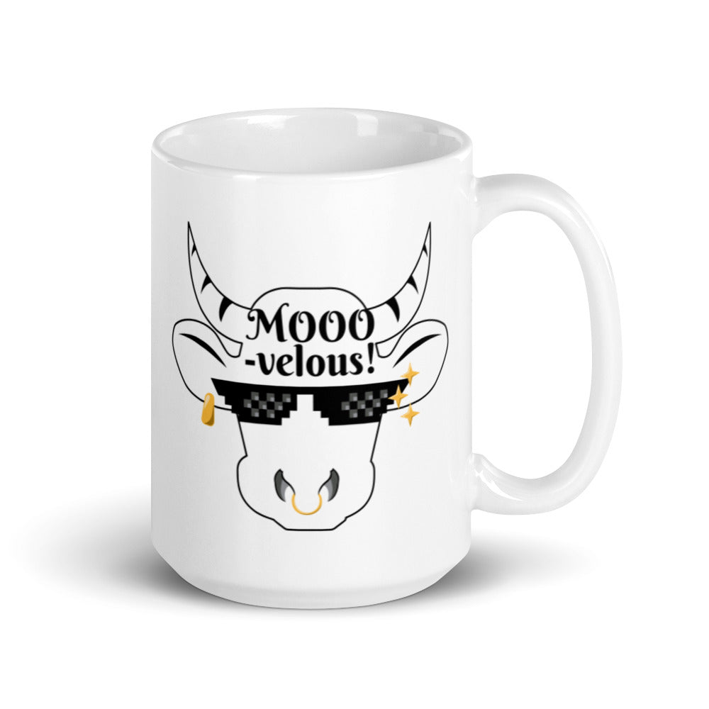 MooVelous Cow Head White Coffee Mug