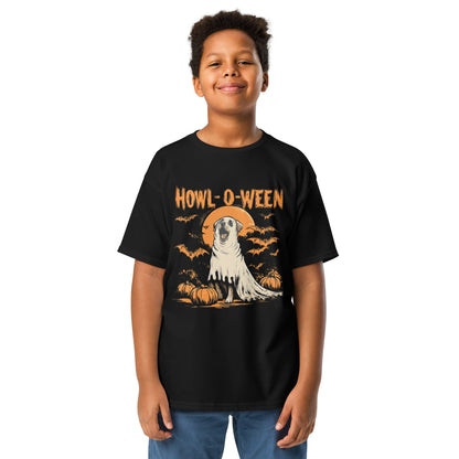 “Howl-O-Ween” T-Shirt – Cute Ghost Dog Halloween Apparel